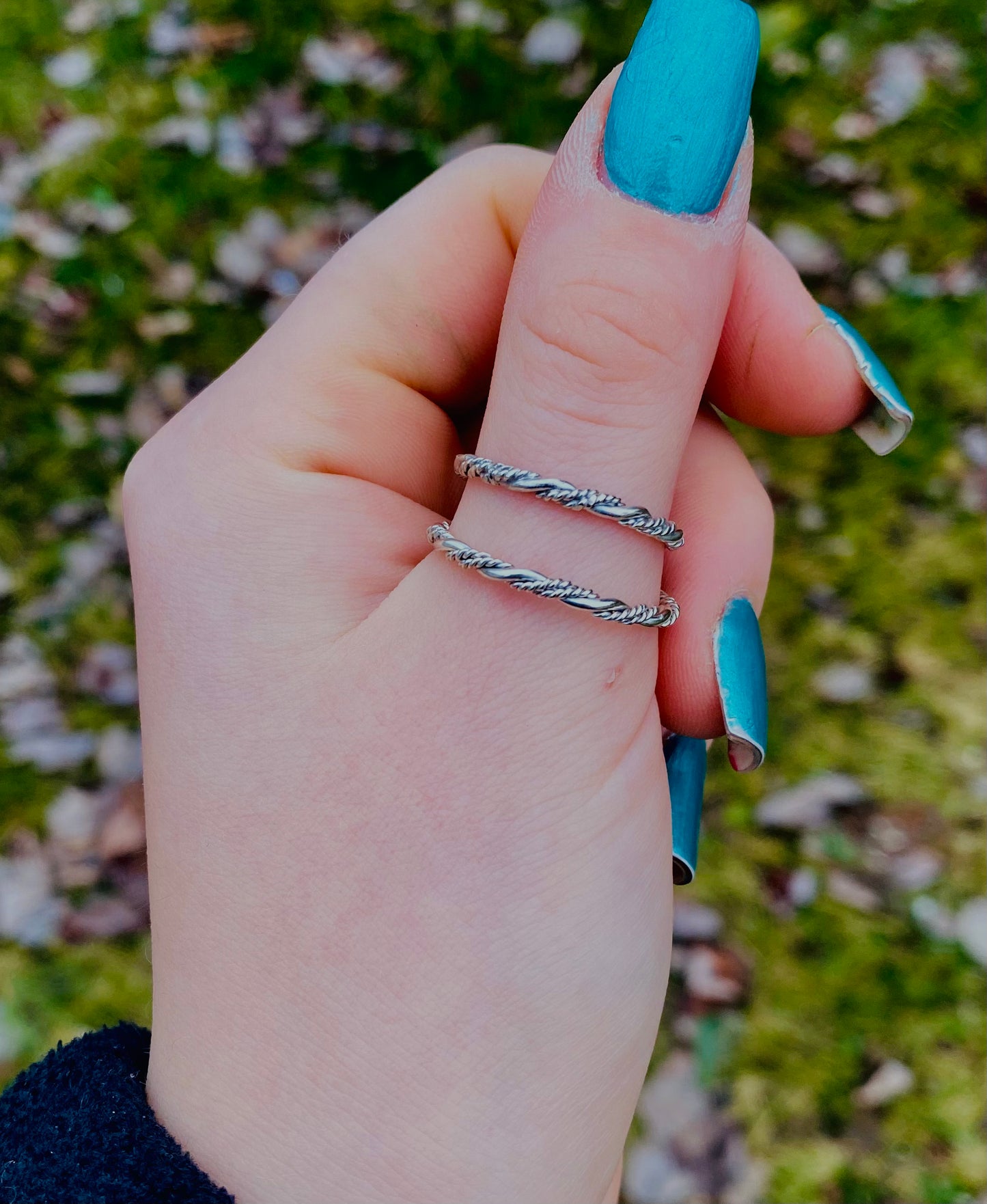*ONE* MULTI-TWIST STERLING SILVER STACKER RING