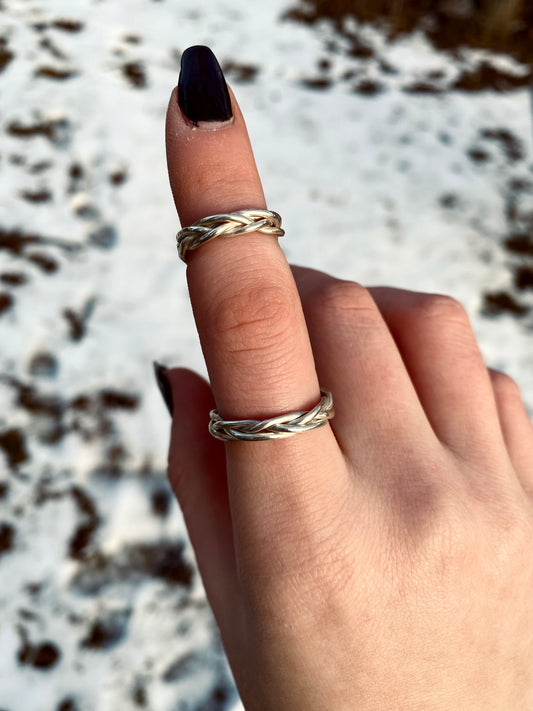 Sterling Silver Braided rings